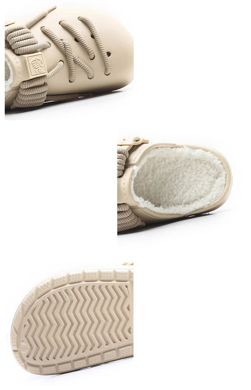Gap Lacing Style Fleece Shoes