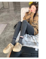 Gap Lacing Style Fleece Shoes