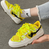 Chunky Lace Up Walking Shoes