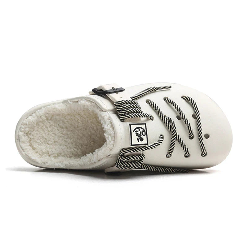 Gap Lacing Style Fleece Shoes