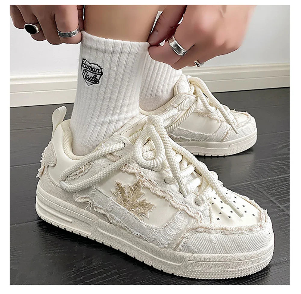 Silver Maple Thick Sole Shoes